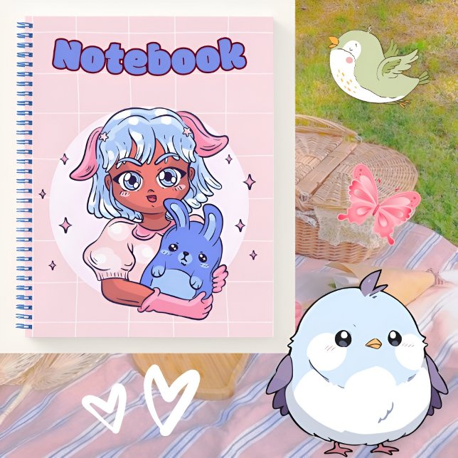 Cuaderno Azul lindo chica 💜 💛 ✨ (Subido por el creador)