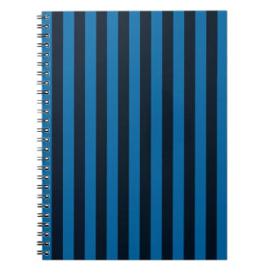 Cuaderno Azul marino en franjas verticales azules Decoració