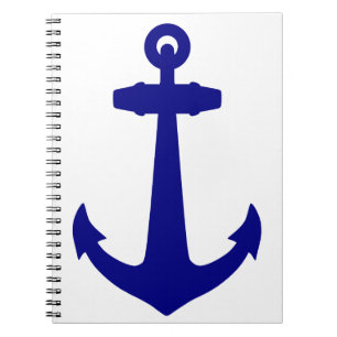 Cuaderno Azul marino sobre ancla blanca