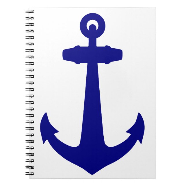Cuaderno Azul marino sobre ancla blanca (Frente)