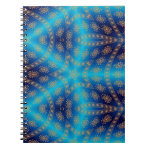 Cuaderno Azul marrón de impresión