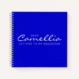 Cuaderno Azul medio Queridas Cartas de Hija Mantener Moda