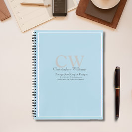 Cuaderno Azul Minimalista