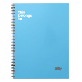 Cuaderno azul moderno