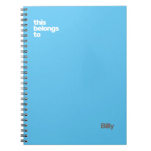 Cuaderno azul moderno