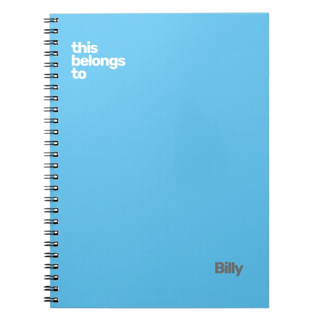 Cuaderno azul moderno (Frente)