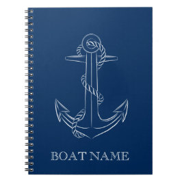 Cuaderno Azul Nautical Spirit Anchor Navy
