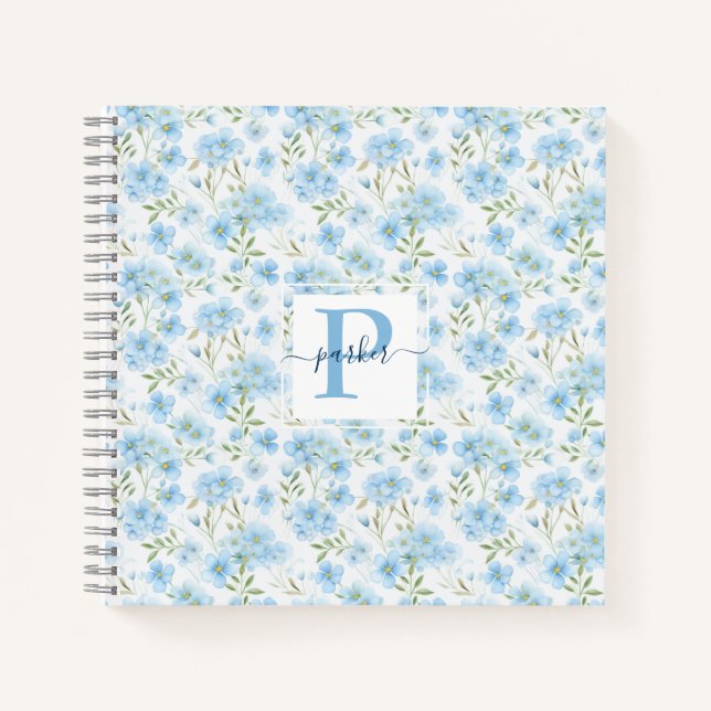 Cuaderno Azul Olvídame No Flores (Anverso)