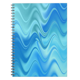 Cuaderno Azul Ondulado Abstracto