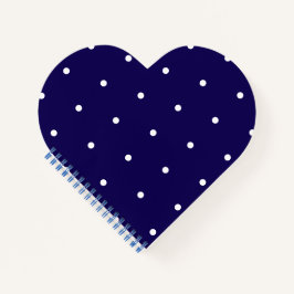 Cuaderno Azul oscuro con forma de corazón de estilo Punto B