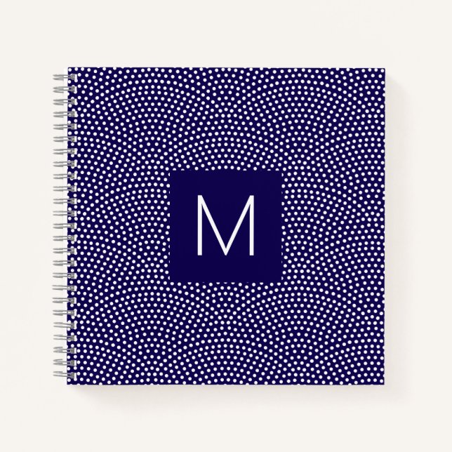 Cuaderno Azul oscuro Igual komon (piel de tiburón) Monogram (Anverso)