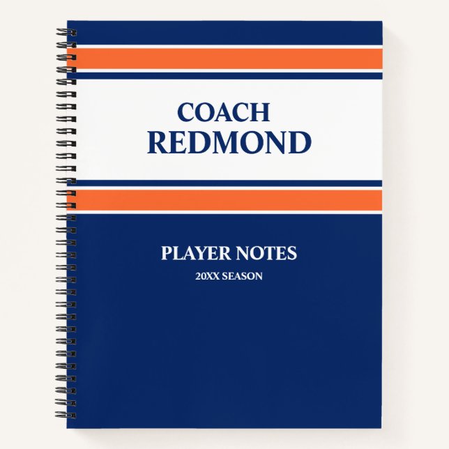 Cuaderno Azul oscuro y naranja (Anverso)