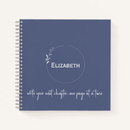 Cuaderno Azul personalizado "Escribe tu próximo capítulo"