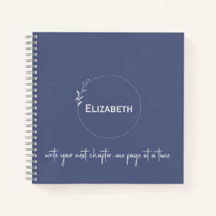 Cuaderno Azul Personalizado "Escribe Tu Próximo Capítulo"
