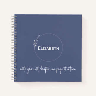 Cuaderno Azul personalizado "Escribe tu próximo capítulo"