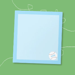 Cuaderno azul personalizado para niños de béisbol