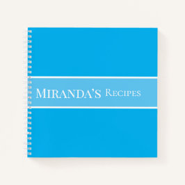 Cuaderno Azul Personalizado Su Nombre Recetas Script De Lib