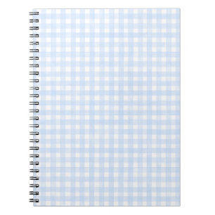 Cuaderno Azul Polvoriento Gingham Clásico