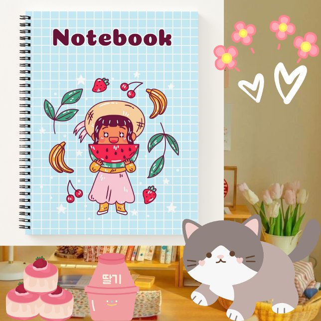 Cuaderno 💙 azul ✨ 🌸 portátil para su hija (Subido por el creador)