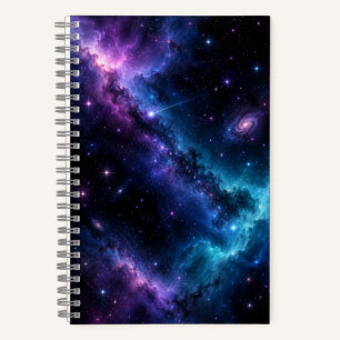 Cuaderno Azul Púrpura Celestial Diario Cósmico