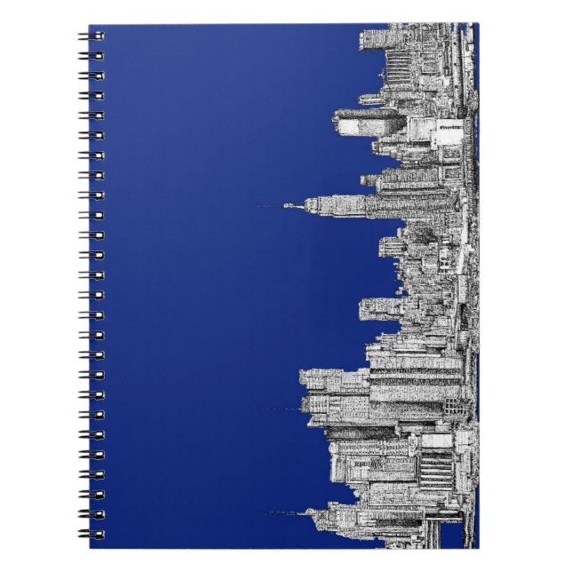 Cuaderno Azul real de la tinta de NYC (Frente)