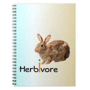 Cuaderno Azul salvaje del conejo de conejito del vegano