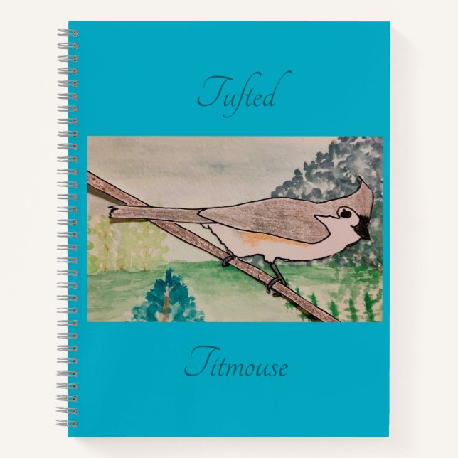 Cuaderno Azul tufado de Titmouse Azure (Anverso)