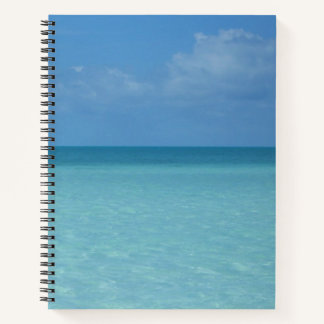 Cuaderno Azul turquesa tropical del horizonte del Caribe