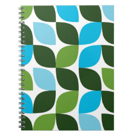 Cuaderno Azul, verde, fresco, moderno y natural abstracto