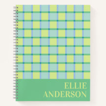 Azul Verde Lima Personalizado Checker Moderno