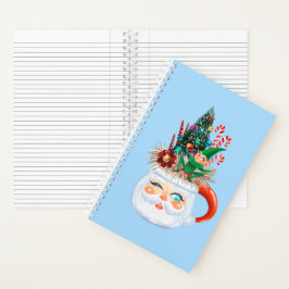 Cuaderno Azul vintage Santa Mug Light