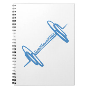 Cuaderno Azul vivo del Doodle de la elevación del amor
