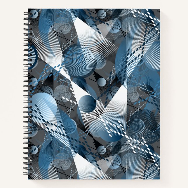 Cuaderno Azul y gris. Abstracción. (Anverso)