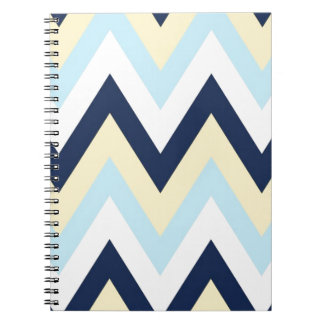 Cuaderno Azul y marina de guerra amarillos Chevron