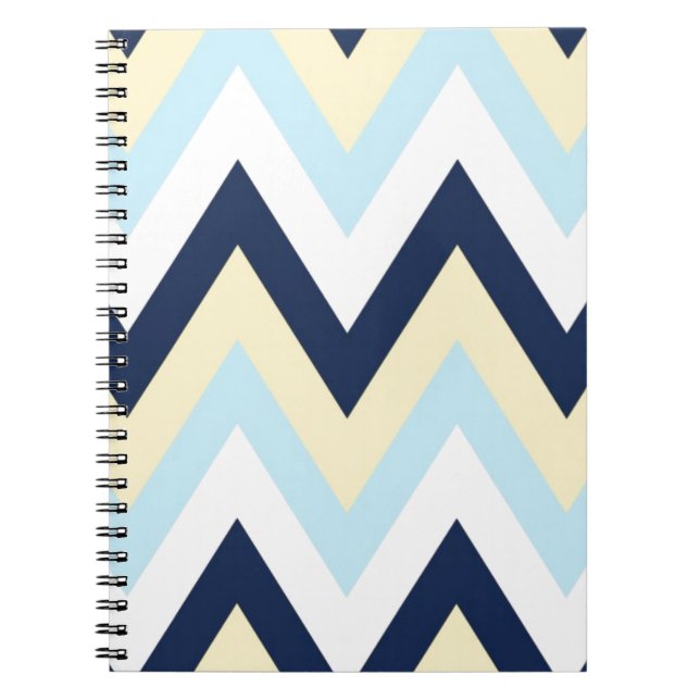 Cuaderno Azul y marina de guerra amarillos Chevron (Frente)