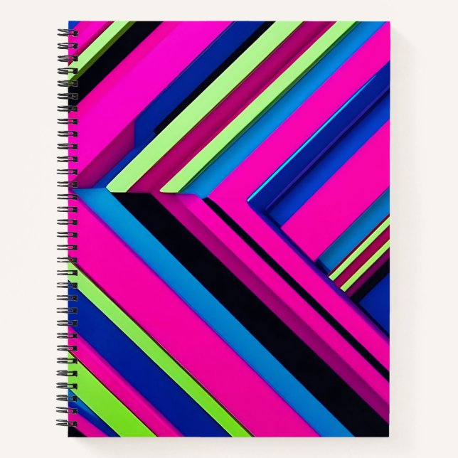 Cuaderno Azul y rosa eléctricos (Anverso)