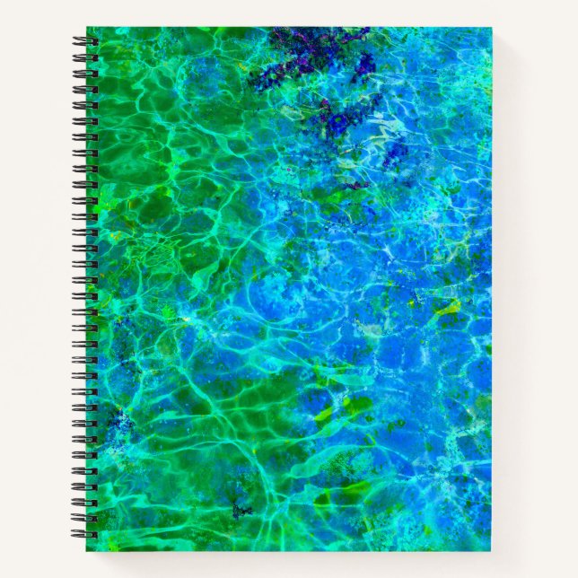 Cuaderno azul y verde abstracto (Anverso)