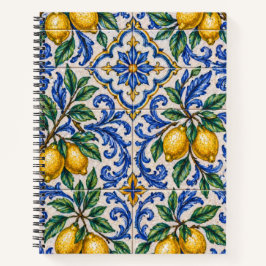 Cuaderno Azulejo de limón italiano
