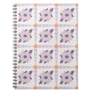 Cuaderno Azulejo decorativo colorido púrpura pastel