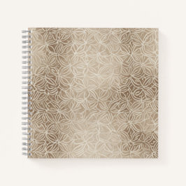 Cuaderno Azulejo Floral Geométrico Beige