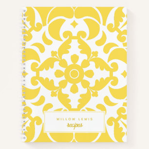 Cuaderno Azulejos amarillos Receta mediterránea portuguesa