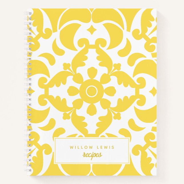 Cuaderno Azulejos amarillos Receta mediterránea portuguesa (Anverso)