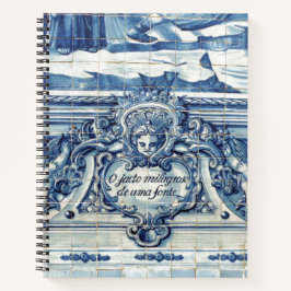 Cuaderno Azulejos azules portugueses con dos ángeles