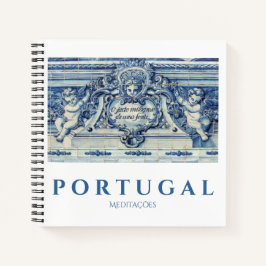 Cuaderno Azulejos azules portugueses con dos ángeles