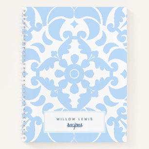 Cuaderno Azulejos azules, receta mediterránea portuguesa