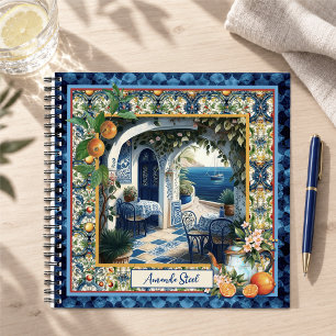 Cuaderno Azulejos de Citricos Azules del Mediterráneo Sicil
