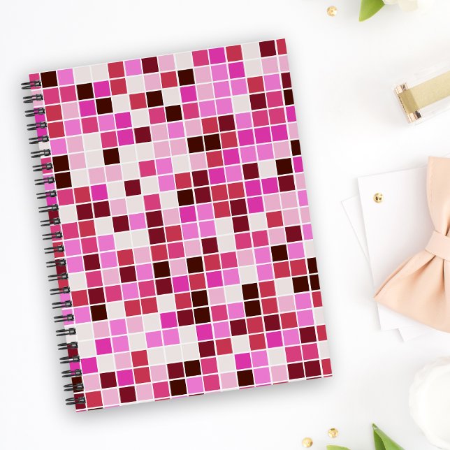 Cuaderno Azulejos de Piscina, Baldosas Mosaico Rosa, Patrón (Subido por el creador)