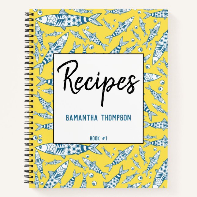 Cuaderno Azulejos de sardina portuguesa de Lisboa Recetas a (Anverso)