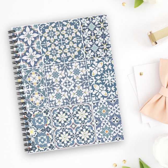 Cuaderno Azulejos Mediterráneos, Marroquíes, Mayólica, Azul (Subido por el creador)