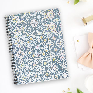 Cuaderno Azulejos Mediterráneos, Marroquíes, Mayólica, Azul